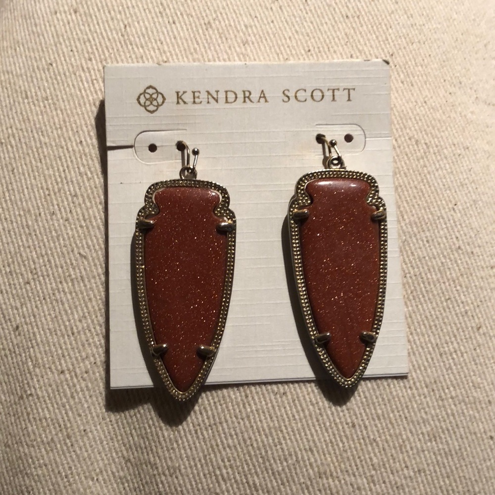 Kendra Scott Skylar earrings in Orange Goldstone
